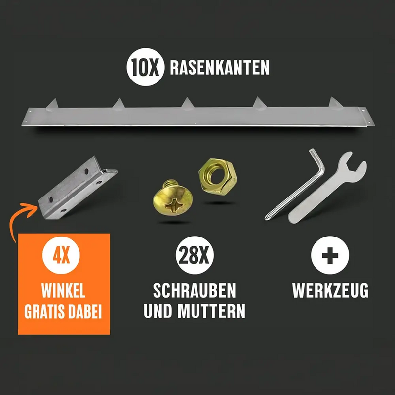 inkl. Schrauben, Winkel und Werkzeug