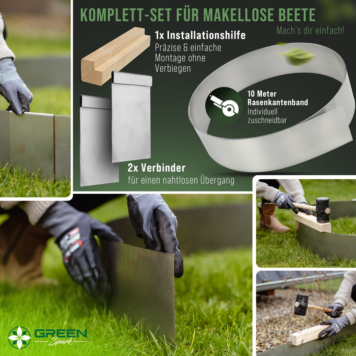 Cortenstahl Rasenkantenband 10m