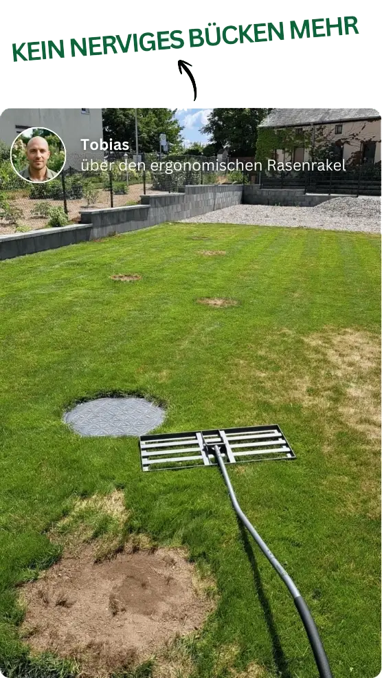 Erfahungsbericht: Kein nerviges Bücken mit dem GREEN Spark Rasenrakel 