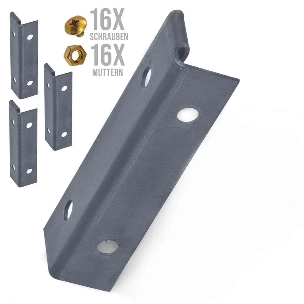 GREEN Spark Eckverbinder aus Cortenstahl Set mit 4 Eckverbinder, 16 Schrauben & Muttern