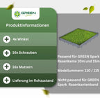 GREEN Spark Eckverbinder Set passend für Rasenkanten Elemente 5m, 10m und 15m nicht für das Rasenkantenband